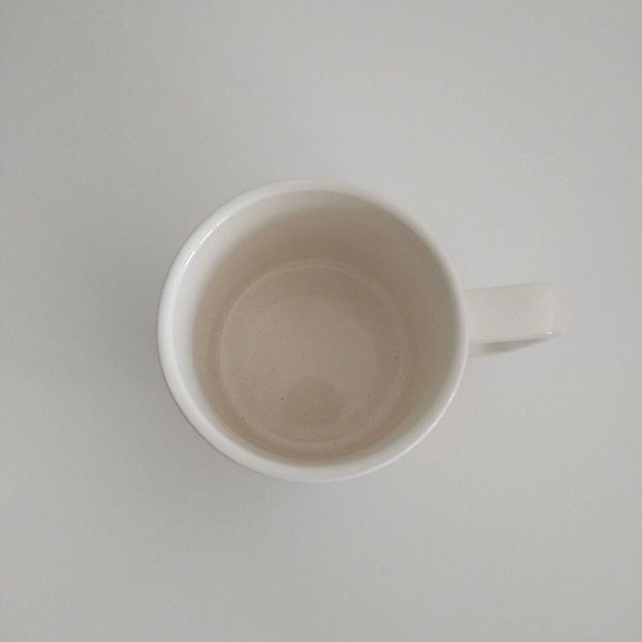 Stoneware Coffee Mug Caffeine And Heart In Gold Script Lettering Coffee Lover - Picture 2 of 3